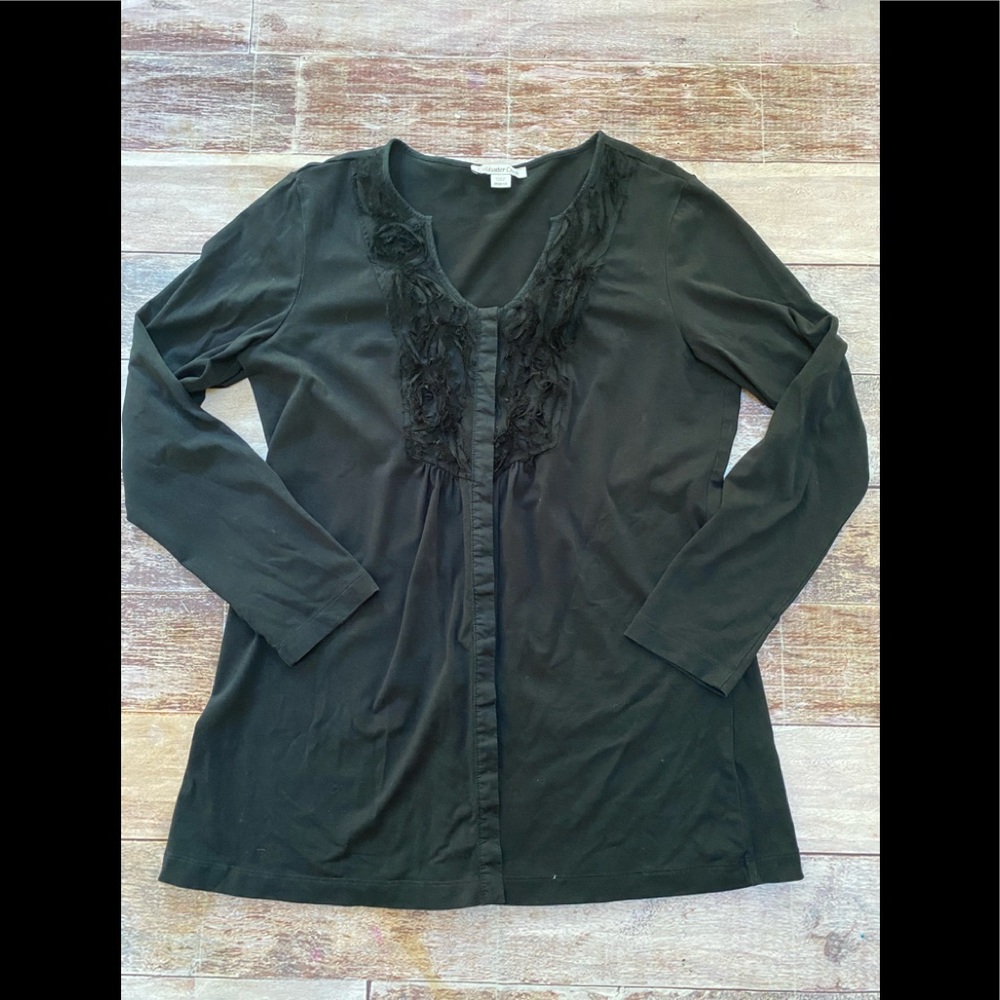 Coldwater Creek black cardigan top size M‎ 10-12